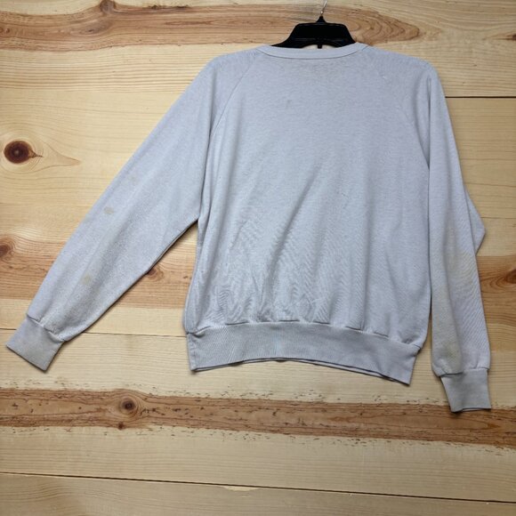 Vintage 70s Canada Quality Goods Sweater Shirt Mens Medium Gray Eagle Thin - Picture 14 of 16